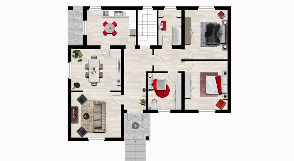 Render piano abitativa