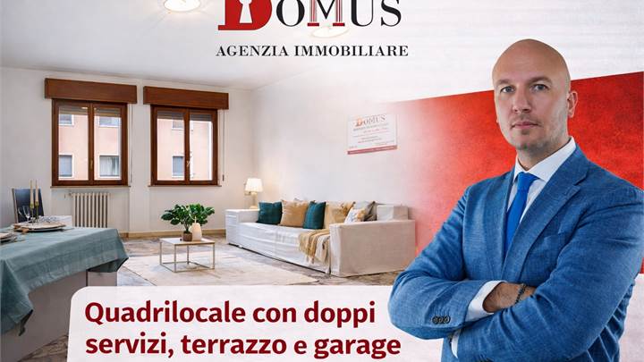 Quadrilocale con garage e terrazzo